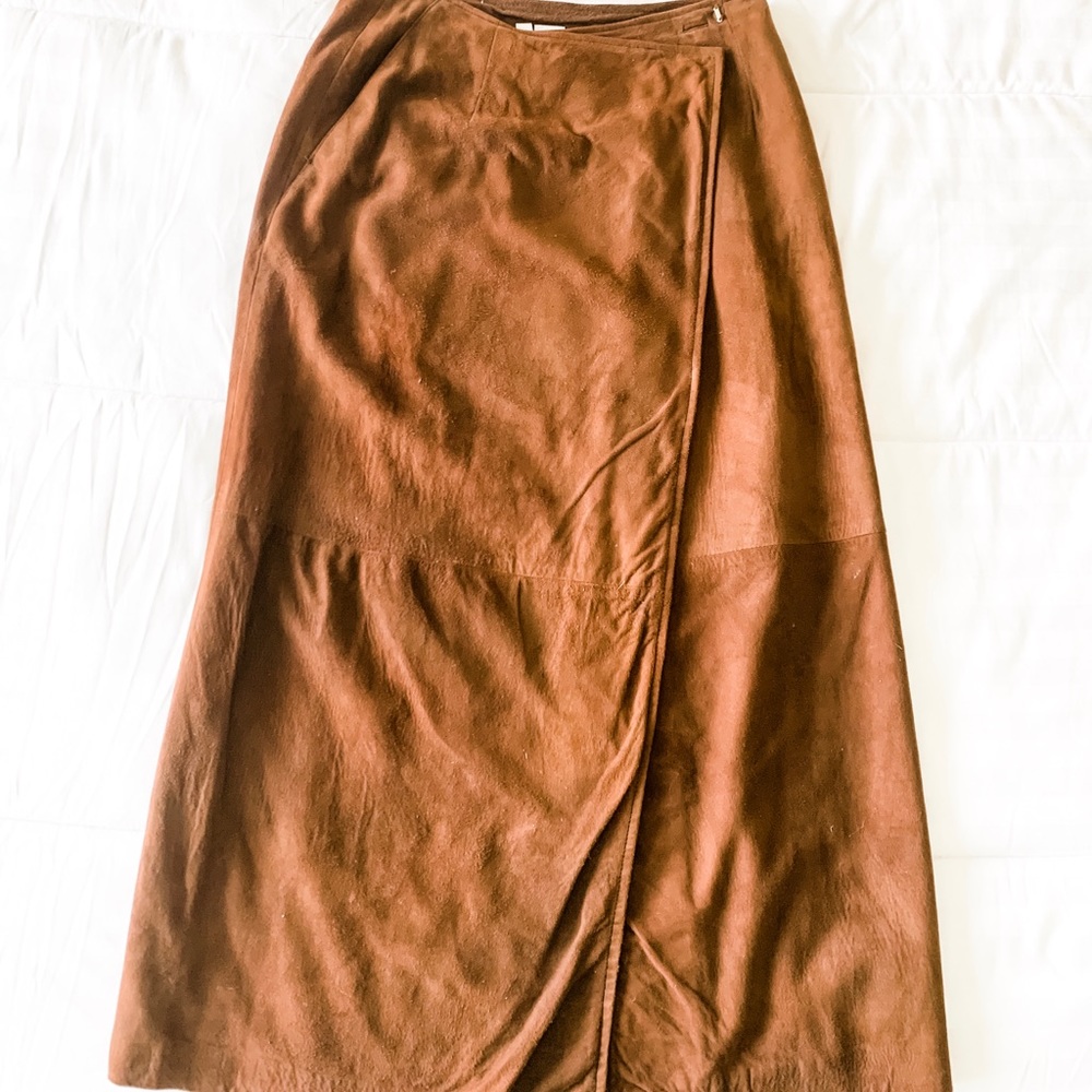 Suede skirt